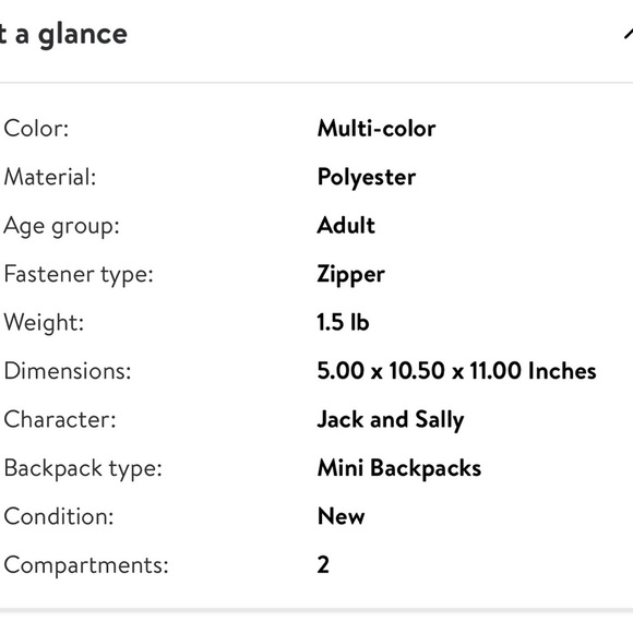 Nightmare Before Christmas mini backpack - Picture 10 of 10